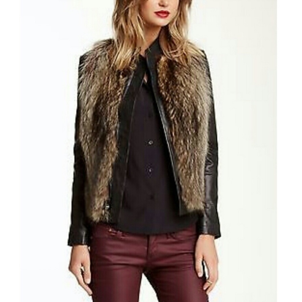 Haute Hippie Real Fur & Leather jacket